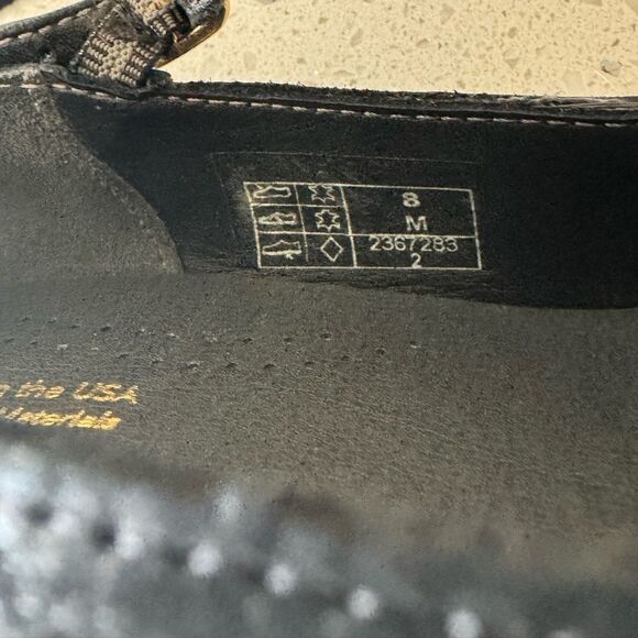 SAS Isabel Mary Jane's Size 8M Black/Snake Leather Shoes Made in USA EUC - Picture 5 of 12